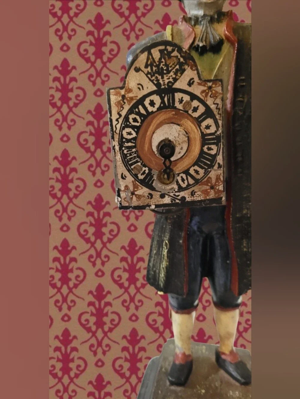 VTG DUTCH PEDDLER CLOCK CARRIER FIGURE CAST IRON UHRENTRÄGER RESTORATION PIECE